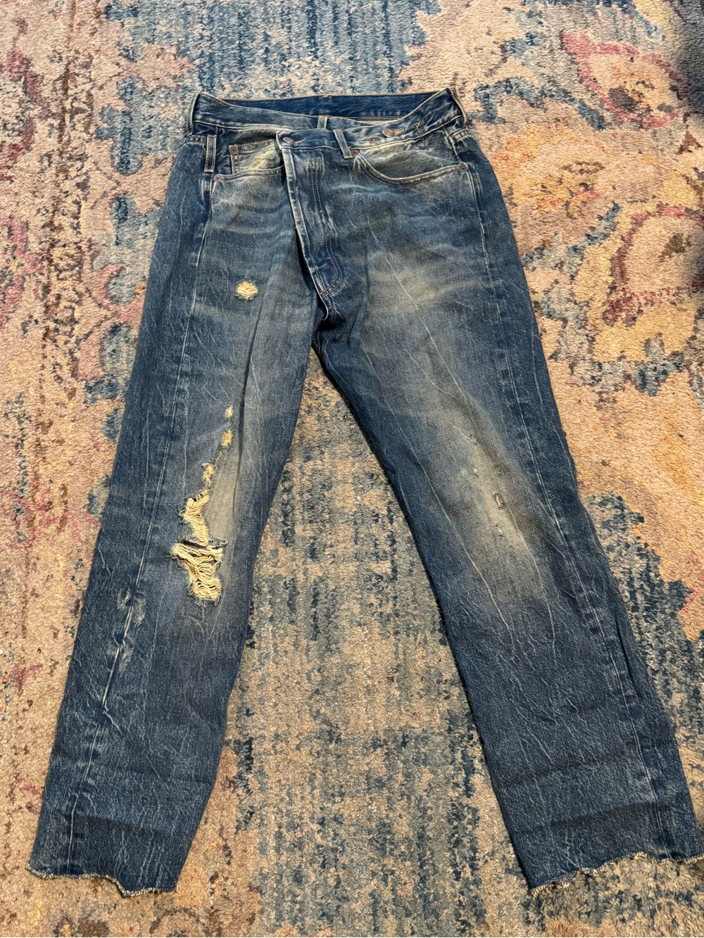 R13 Crossover Distressed Jeans - Picture 6 of 10